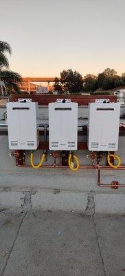 Navien NPN 180 non condensing tankless water heaters installed in Beverly hills