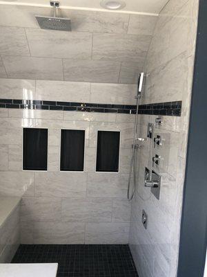 Jim at Daigle Plumbing designed this shower system.