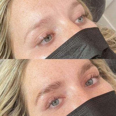 Brow lamination and infusion