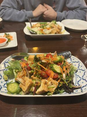 Crispy Tofu Salad and Vegetable Delight (Pad-Pak)