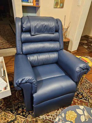 This is a photo of our newly reupholstered recliner