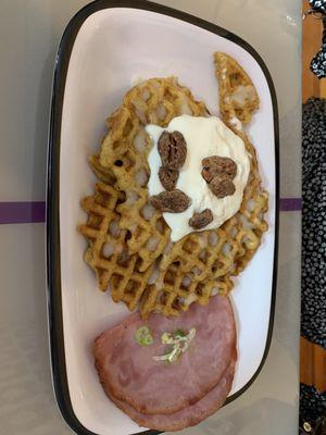 Carrot Cake waffle-No syrup needed