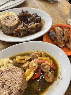 Jerk Shrimp Plantains Oxtail