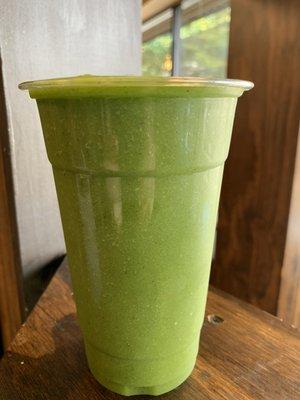 Green machine - spinach , kiwi, green apple, pineapple water ice