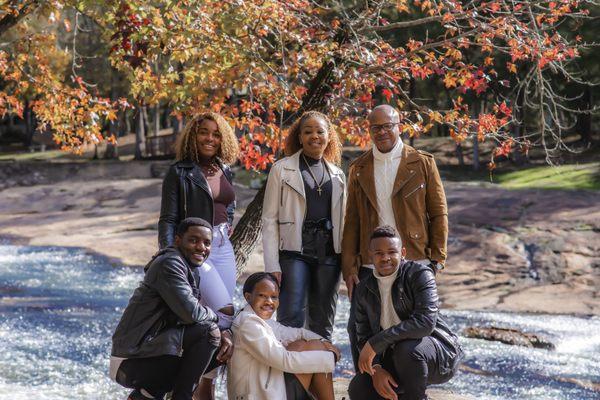 Family Fall photoshoot at Hurricane Shoals by Jan Butler Photography.