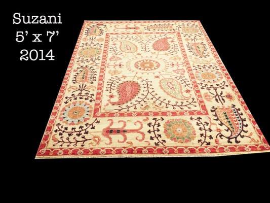 Afghan Suzani Rug  5' x 7'