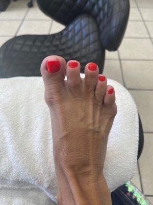 Kelly always makes my toes look beautiful!!! Come by and take an appointment with any one of the ladies here you won't regret it.