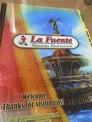 Menu of La Fuente