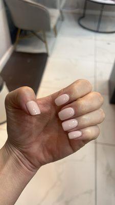 Love my simple nails .. dip powder..