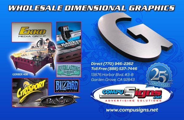 Wholesale Dimensional Graphics!