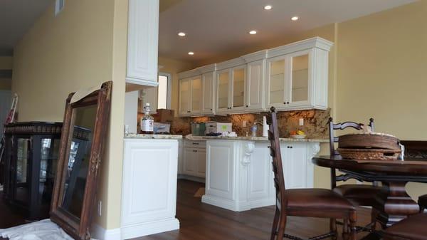 Interior refinish kitchen cabinets one Spinnaker Bay Long Beach