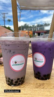 Taro and Ube Milk Tea