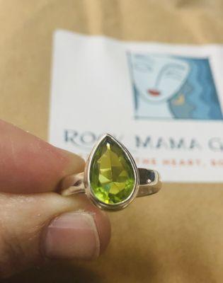 beautiful peridot ring