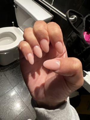 Go to One Nail and Spa.   These actually look like nails:)