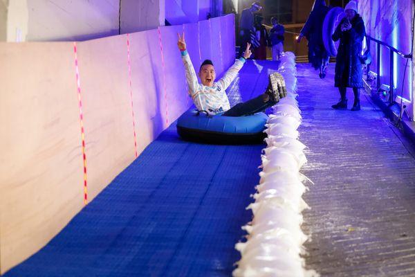 Indoor sledding hill!