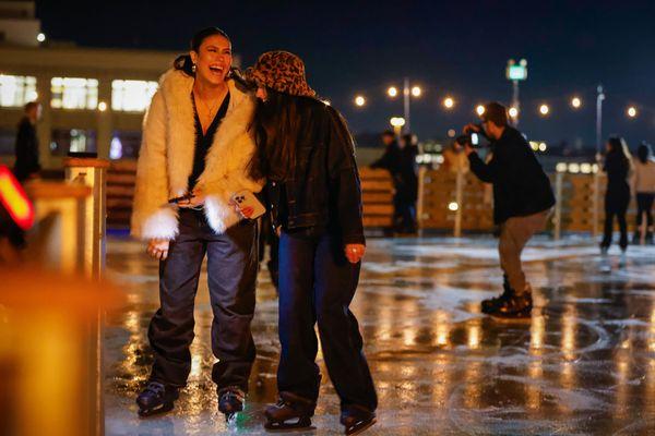 Rooftop ice skating!