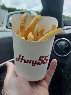 $5 order of "large" fries... 50 cents per fry.