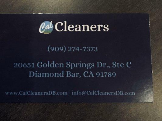 Country Cleaners name change business card