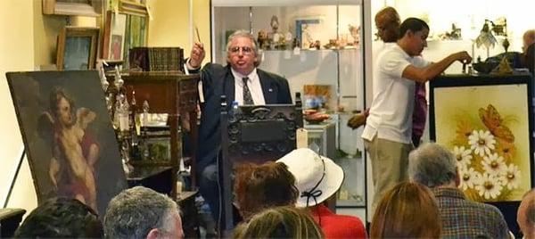 Owner Bill Roland during an auction.