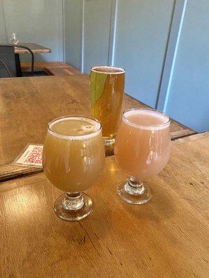 House Lager, Guava Gose, and Juicy Bomb