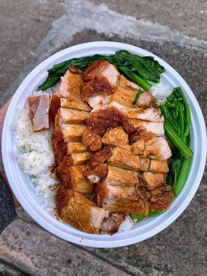 Roast pork over rice