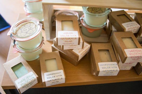 We make soap and salt scrubs!