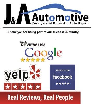 Thank you for everyone of our customers that have been supporting J & A since 1979.