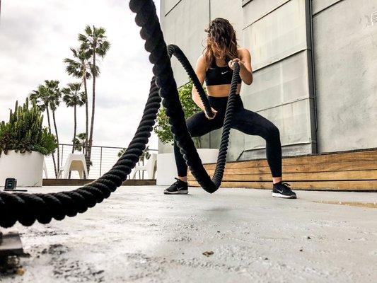 Battle rope is a killer cardio workout!