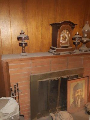 MANTEL BEFORE: One time deep clean to help someone in need of a good deep cleaning!