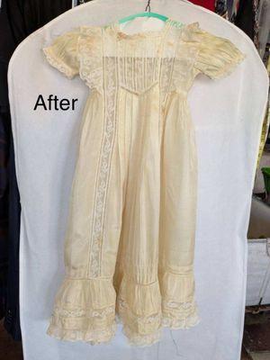 After cleaning Baptism dress