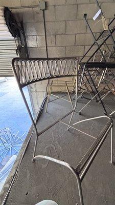 Custom stainless steel patio chair