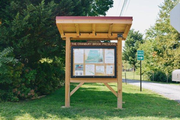 The Cranbury Brook Preserve, steps away from our office