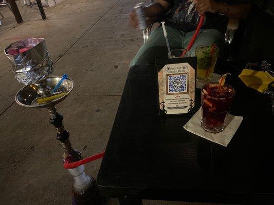 hookah and drinks