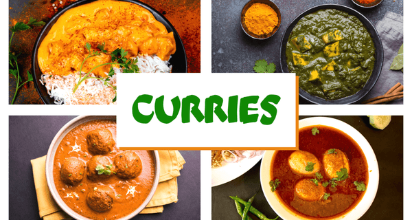 Butter Chicken, Shahi/Palak Paneer, Malai Kofta, Egg/Chicken/Goat/Jackfruit Curry, Daal, Chana Masala, Curry, Matar Paneer, Chaap Masala