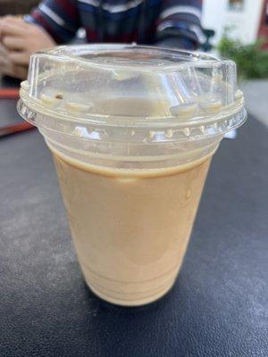 Iced cardi b latte (has cardamom and brown sugar)