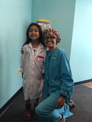 The lil' girl & Dr Soberano!