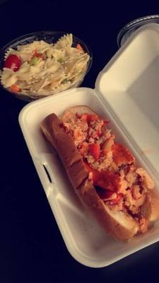 Friday's Lobster Roll Special with Macaroni Salad!