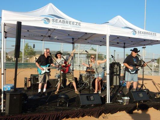 Onstage at Centennial Park in Menifee