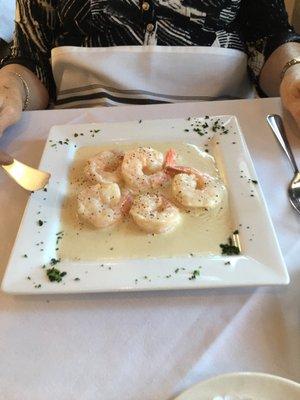 Shrimp in cream sauce