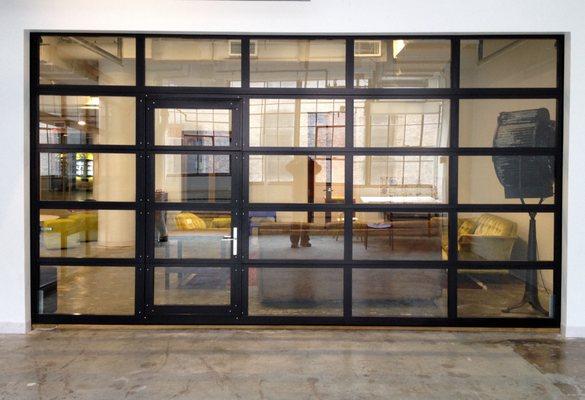 Custom glass garage doors