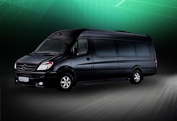 Enjoy a ride in a 10, 13, or 14 pass sprinter van. Plenty of luggage room for travelers. High ceiling and spacious seats for maximum comfort