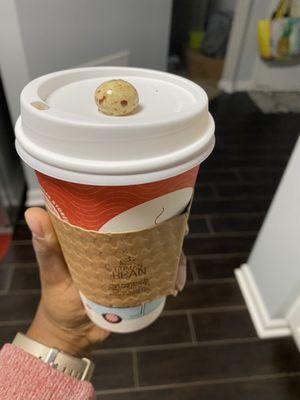 16oz Chai Latte with chocolate egg