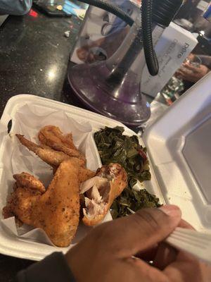 Chicken Wings w/Greens