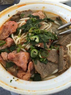 Today's mixed meat noodle soup hitting the spot!