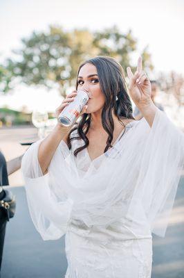 They made sure the bride was well hydrated at all times.