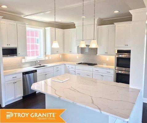 Total makeover with Statuario Quartz countertops