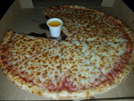 Very tasty cheese pizza