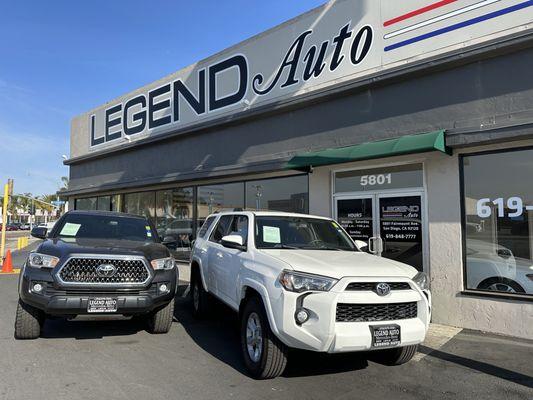 Tacoma TRD Off-Road and 4Runner SR5.