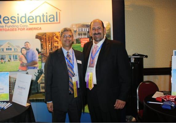 Chief Operating Officer and Partner, David Stein, with Vice President of Branch Development, Anthony Pepe, attending a Mortgage trade show.