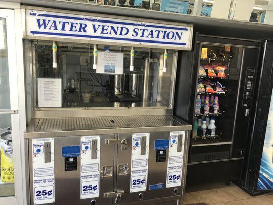 Purified water machine on site